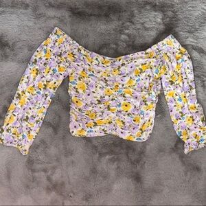 NWT Floral Crop Top (off the shoulder)